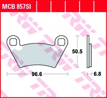 MCB857SI Комплект тормозных колодок, дисковый тормоз MCB857SI TRW TRW подбор по vin на Brocar