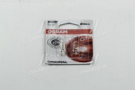 282102B Автолампа Osram 282102b Original W3W W2,1x9,5d 3 W прозрачная OSRAM подбор по vin на Brocar