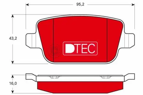 GDB1732DTE Комплект тормозных колодок, дисковый тормоз GDB1732DTE TRW TRW подбор по vin на Brocar