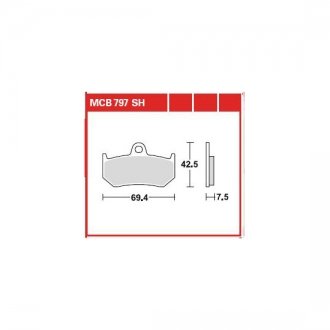 MCB797SH Тормозные колодки TRW підбір по vin на Brocar