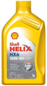 550053775 Олива двигуна 1L Shell Helix HX6 10W40 SHELL підбір по vin на Brocar