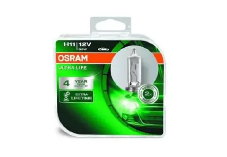 64211ULTHCB Автолампа Osram 64211ulthcb Ultra Life H11 PGJ19-2 55 W прозрачная OSRAM подбор по vin на Brocar