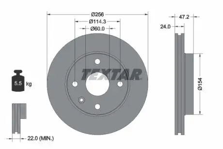 92133500 ЩИТ ХЭМА. CHEVROLET P. EPICA 06 - / EVANDA / REZZO 256MM см. каталог TEXTAR подбор по vin на Brocar
