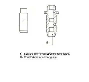 012583 Направляюча клапана EX NISSAN CD17/CD20 48X7X11.03 (вир-во Metelli) METELLI подбор по vin на Brocar