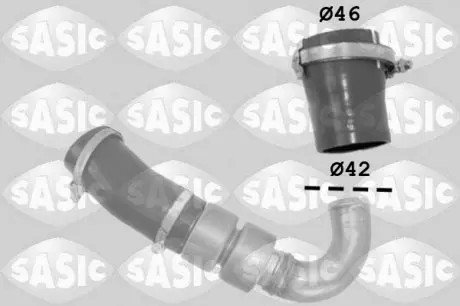 3336230 Патрубок інтеркулера FORD C-MAX/FOCUS III 2,0TDCI SASIC підбір по vin на Brocar