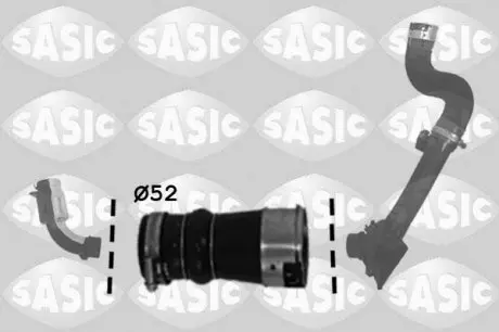 3334021 Патрубок інтеркулера SASIC підбір по vin на Brocar