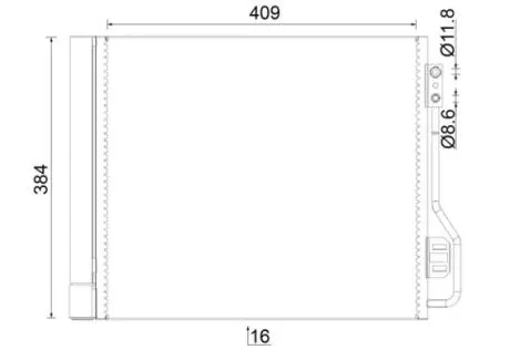 AC488000S Конденсатор, система кондиціонування повітря MAHLE / KNECHT підбір по vin на Brocar