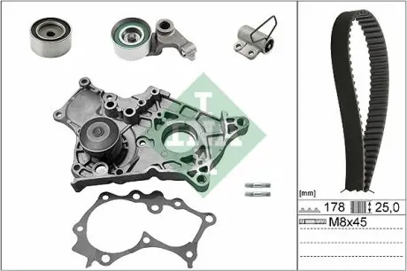 530054330 Комплект ГРМ + помпа Toyota Rav 4 2.0D 01-05 INA подбор по vin на Brocar