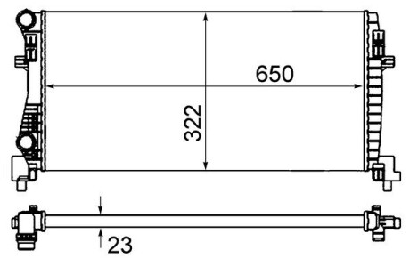 CR2057000S CHŁODNICA VW GOLF VII 1,2TSI 1,6TDI 12- AUDI A3, SEAT LEON 12- MAHLE / KNECHT подбор по vin на Brocar