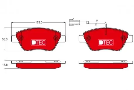GDB1654DTE Комплект гальмівних колодок, дискове гальмо GDB1654DTE TRW TRW підбір по vin на Brocar