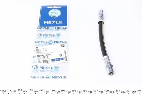 1006110002 Шланг гальмівний (задній) Audi 80/VW Golf/Jetta/Passat/T4 74-03 (160mm) MEYLE підбір по vin на Brocar