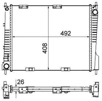 CR841000S Радіатор охолодження MAHLE / KNECHT підбір по vin на Brocar