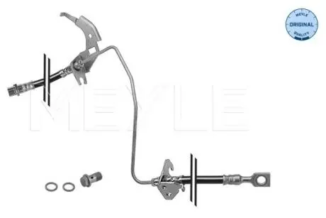 6145250011 Шланг гальмівний (задній) Opel Astra G/Zafira B 04- (R) (L=760mm) MEYLE підбір по vin на Brocar