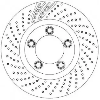 DF6542S Диск гальмівний PORSCHE P. 718/911/BOXSTER/CAYMAN 2,0-3,6 08- LE TRW підбір по vin на Brocar