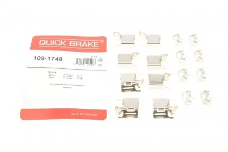 1091748 Монтажний компл., гальм.колодка QUICK BRAKE підбір по vin на Brocar