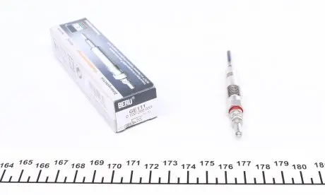 GE111 Свічка розжарювання Renault Megane III/Scenic III 1.9dCi 08- (4.4V) M10x1.0 (L=90.5mm) Euro 5 BERU підбір по vin на Brocar