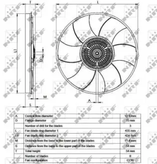 49539 Віскозна муфта NRF підбір по vin на Brocar