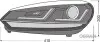 LEDHL102CM Рефлектор лів./правий. (D8S/LED, колір усередині: хромований) VW GOLF VI OSRAM підбір по vin на Brocar