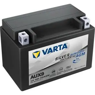 509106013G412 AKUMULATOR 12V 9AH/130A 151X87X106 SILVER DYNAMIC AUX AGM VARTA підбір по vin на Brocar