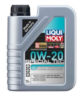 20631 OLEJ LIQUI MOLY 0W20 1L SPECIAL TEC V / VOLVO VCC RBS0-2AE LIQUI MOLY підбір по vin на Brocar