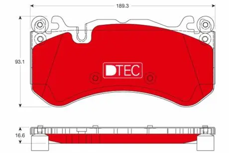 GDB1734DTE Комплект гальмівних колодок, дискове гальмо GDB1734DTE TRW TRW підбір по vin на Brocar