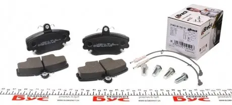 214630070210 Колодки тормозные (передние) Dacia Logan 04-/Renault 11/19/21/Peugeot 205/309 (с датчиками) BRECK подбор по vin на Brocar
