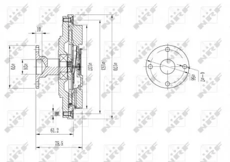49602 Віскомуфта MITSUBISHI Pajero (вир-во NRF) NRF підбір по vin на Brocar