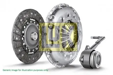 623324134 Комплект зчеплення Citroen Berlingo/Peugeot Partner 1.6HDI 10- (d=230mm) (+вижимний) LUK підбір по vin на Brocar