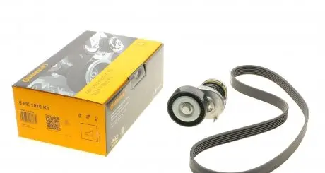 6PK1070K1 Комплект ременя генератора VW Caddy III/ Golf VI 1.6/2.0 TDI (6PK1070) CONTITECH підбір по vin на Brocar