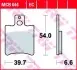 MCB644EC Тормозные колодки TRW підбір по vin на Brocar