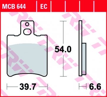 MCB644EC Гальмівна колодка TRW підбір по vin на Brocar