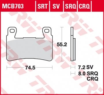 MCB703 Тормозные колодки TRW подбор по vin на Brocar