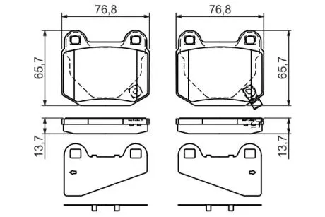 0986494229 Комплект тормозных колодок, дисковый тормоз BOSCH подбор по vin на Brocar
