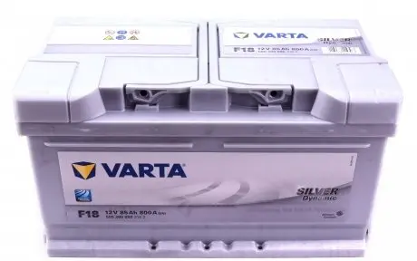5852000803162 Аккумуляторная батарея 85Ah/800A (315x175x175/+R/B13) Silver Dynamic F18 VARTA подбор по vin на Brocar