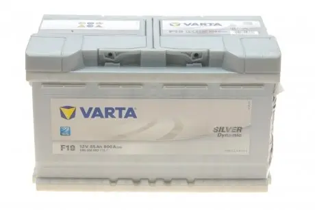 5854000803162 Аккумуляторная батарея 85Ah/800A (315x175x190/+R/B13) Silver Dynamic F19 VARTA подбор по vin на Brocar