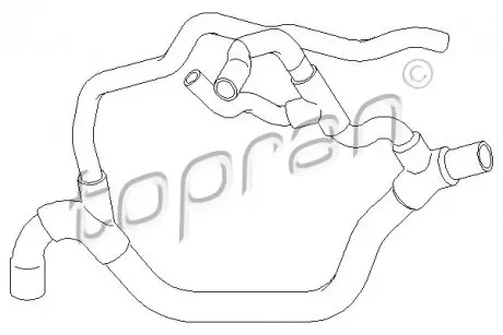 700509 Шланг гумовий сист. охолоджен. TOPRAN підбір по vin на Brocar