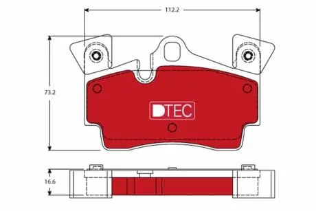 GDB1652DTE Колодки торм. TRW підбір по vin на Brocar