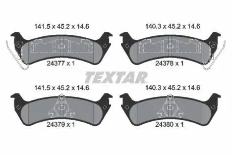 2437701 Тормозные колодки дисковые TEXTAR подбор по vin на Brocar