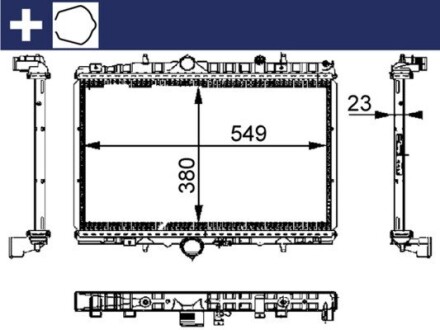 CR392000S Радіатор системи охолодження MAHLE / KNECHT підбір по vin на Brocar