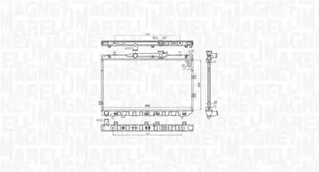 350213197100 Радіатор CERATO 16i/20i MT 04- (вир-во Magneti Marelli) MAGNETI MARELLI підбір по vin на Brocar