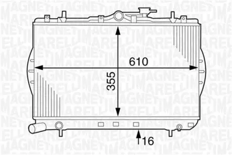 352316171072 Водяний насос (пр-во Magneti Marelli кор.код. WPQ1072) MAGNETI MARELLI підбір по vin на Brocar