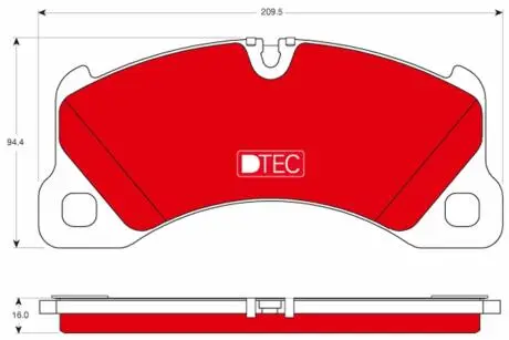 GDB1774DTE Комплект гальмівних колодок, дискове гальмо GDB1774DTE TRW TRW підбір по vin на Brocar
