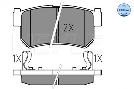 0252367315W Колодки тормозные (задние) Daewoo Rexton/Ssangyong Rexton 02-/Actyon 05-/Korando 97-06 MEYLE підбір по vin на Brocar