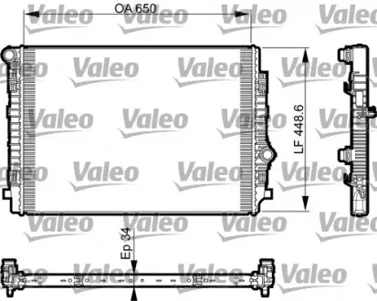 735549 Радиатор охлаждения Audi A3/Q3/Seat Leon/Skoda Kodiaq/Octavia 2.0TDI 12-/VW Golf/Passat 14- VALEO подбор по vin на Brocar