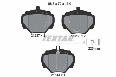 2123701 Тормозные колодки дисковые TEXTAR подбор по vin на Brocar