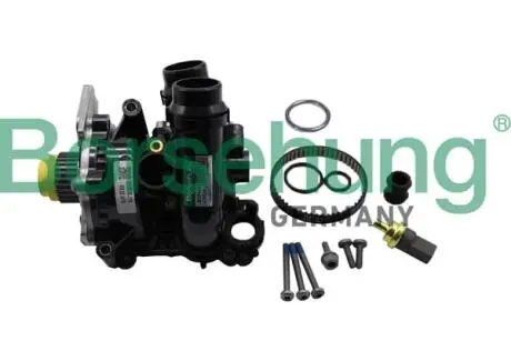 B19130 Помпа води Audi A3-A8/Skoda Octavia/VW Golf V/VI 1.8TFSI/2.0TFSI 06- (з термостатом,датчиком t) BORSEHUNG підбір по vin на Brocar