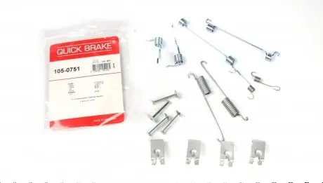 1050751 Комплект пружинок колодок ручника Ford Escort 1.3-1.8 90-00 (TRW) QUICK BRAKE підбір по vin на Brocar