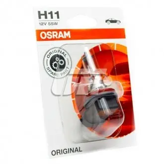 6421101B Автолампа H11 12V 55W PGJ19-2 Standard Original (= 64211) (пластикова упаковка) OSRAM підбір по vin на Brocar