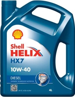 550046310 Масло моторное Shell "Helix Diesel HX7 10W-40", 4л SHELL підбір по vin на Brocar