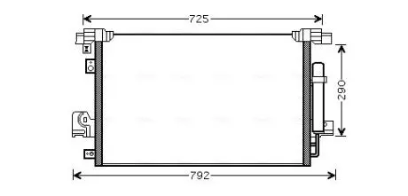 MT5210D Конденсор кондиціонера P4007/OUTLANDER/C-CROSS (Ava) AVA COOLING підбір по vin на Brocar